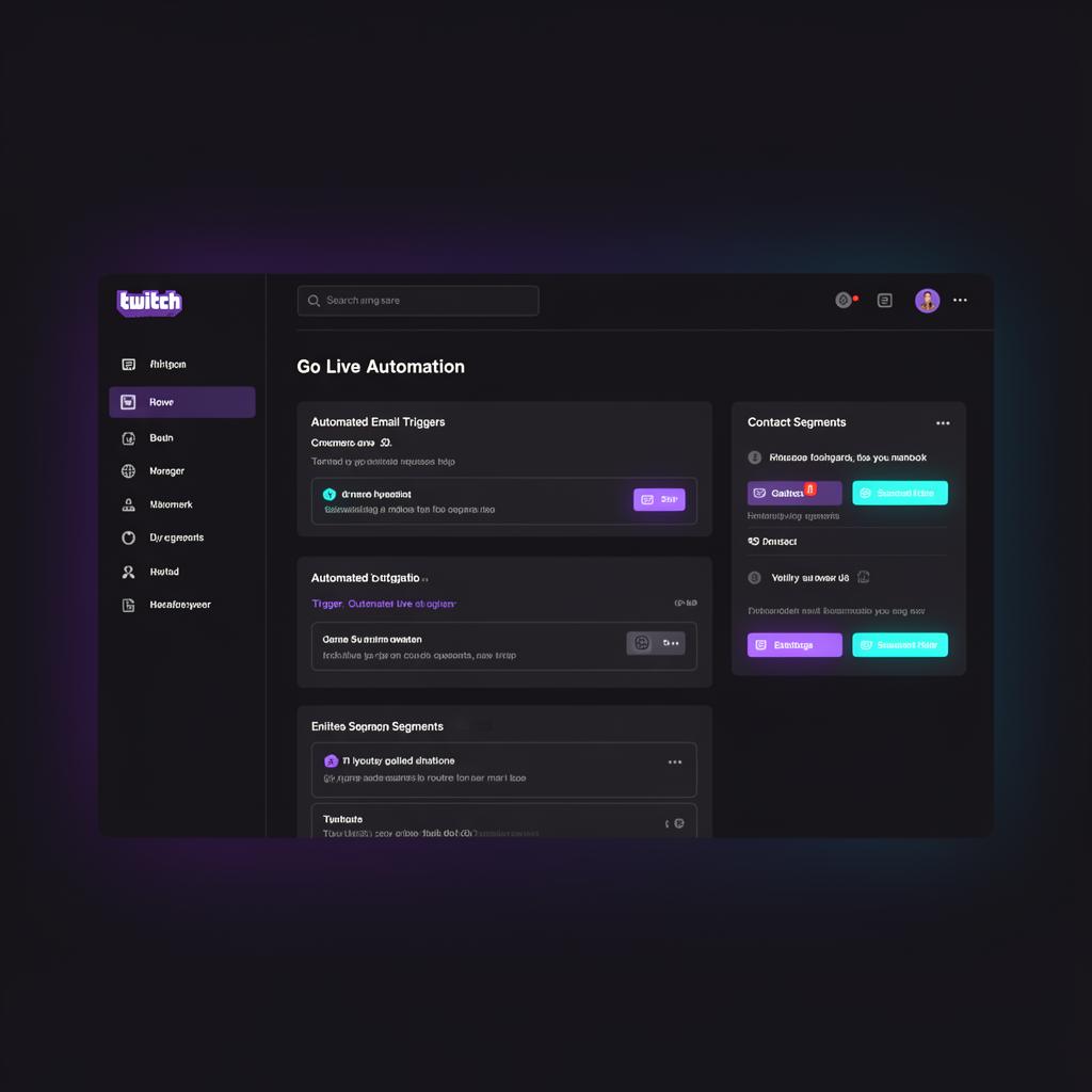 Twitch go-live automation panel